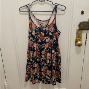 Lulus Navy Floral Dress - L
